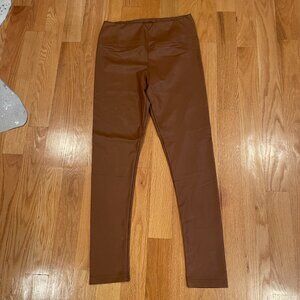 Bagatelle NYC Brown Faux Leather Leggings